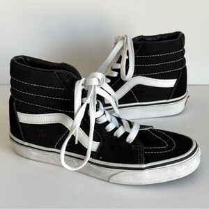Vans Old Skool Sk8 Hi-top Unisex Skate Shoes Black White Size 6.5 Women | 5 Men